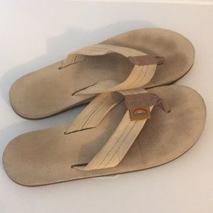 Rainbow Hemp flip flops